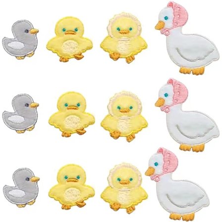 12 söpöä ankan kirjonta tarra vaatteiden kirjonta merkki DIY vaatteet takki farkut reppu hattu kengät T-paita