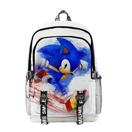 Sonic backpack 3D digital color printing travel outing student classroom school bag hedgehog backpack