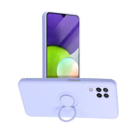 Forcell Silikon Skal Med Ringhållare Samsung Galaxy A22 4g Lila