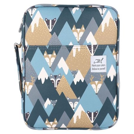 Stor Kapasitet Nylon Fargeblyantveske med 96 Spor Multi-lags Oppbevaring for Kunststudenter