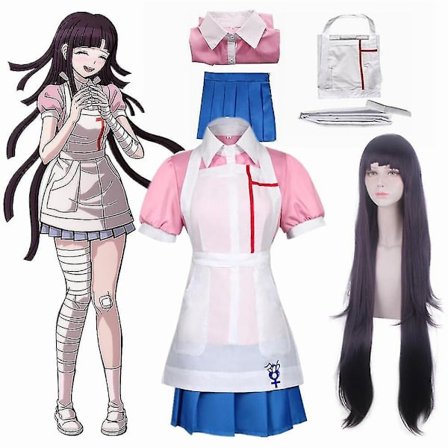 Danganronpa Mikan Tsumiki Anime Uniform kvinnelig kjole Cosplay kostyme klær
