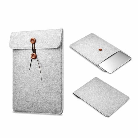 Datorfodral Laptopfodral Sleeve Grå Filt - 14 Tommer grå
