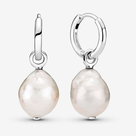 Smykker med behandlede barokperler i sodvand i hoops til kvinder - Sterlingsølv