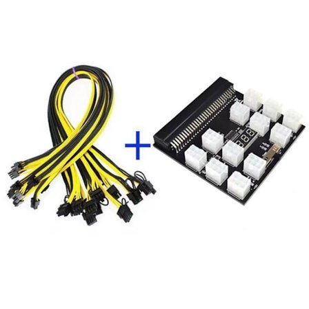 64Pin Server til 6pin Strømkonverterings Breakout Board 1600W Strømforsyning 12/17 Grupper Grafikkortkabler 12v