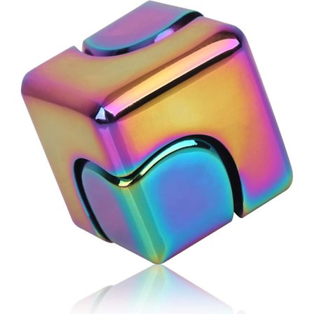 Fidget Cube Spinner Anti-Angst Fokuserende Fidget Leker EDC Fidgets Spinner 4-i-1 Leke Metallisk Fokus Leke Cube Finger Topp Skrivebord ADHD Stress 