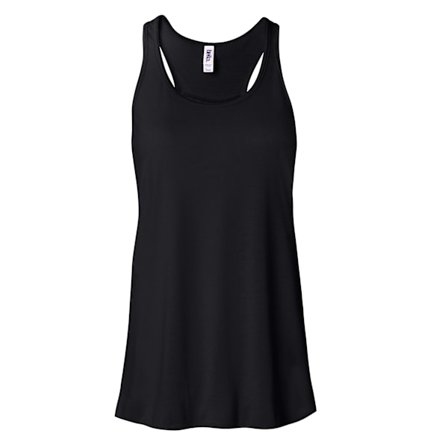 Bella Dam/Kvinnors Flowy Racerback Tank Top M Svart