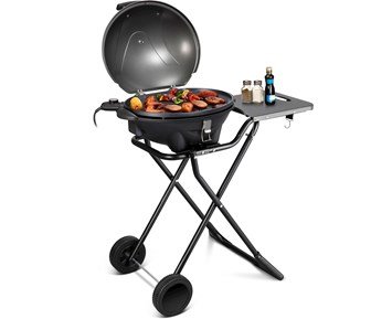 Austin and Barbeque AABQ Electric Grill With Trolley - Smart elgrill med sidobord och hopfällbar design