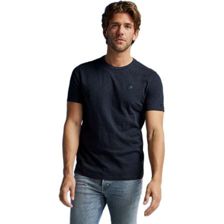 Cast Iron, Short sleeve r-neck organic cotton t-shirt Blauw, Heren, Maat:XL