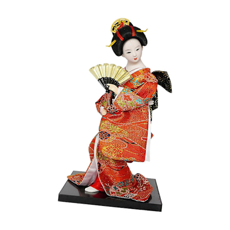 12'' Japansk Kimono Geisha Dukke Etniske Geisha Figurer til Hylde Boligindretning Børnegave Ornament