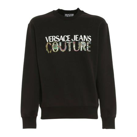 Versace Jeans Couture Logo Bijoux Sweatshirt , Zwart , Heren , Maat: XL