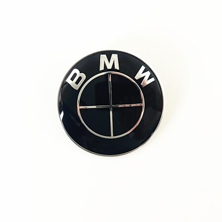 BM-W Emblem Bonnet Logo Helt Sort All black_xx All black 46MM steering wheel