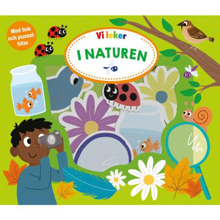 Vi leker i naturen (bok och pusselbitar) 9788771559415