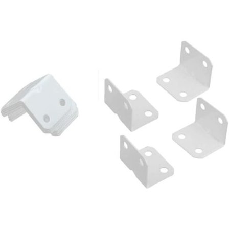 10 kpl Metalliset L-muotoiset oven ikkunan hyllyn kulmaraudat suorakulma valkoinen