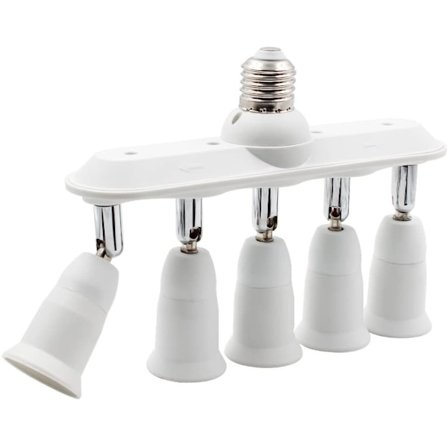 5 in 1 E26 / E27 -pistorasia-adapteri