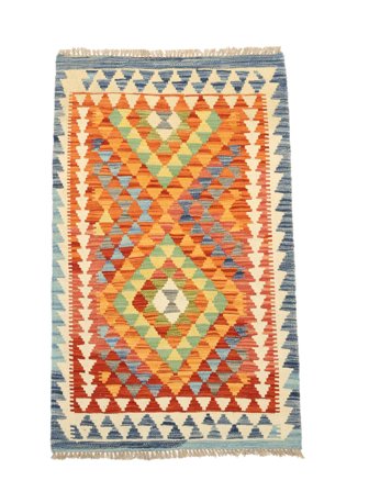 Malý Kelim Afghán Old Style Koberec 76X127 Vlna