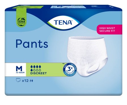 Tena Pants Discreet buksebleie M 12 stk