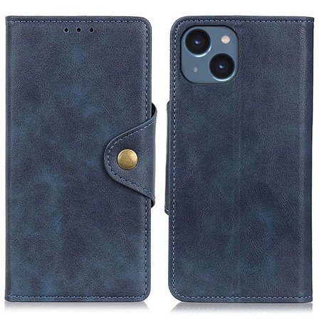 iPhone 15 Fodral Magnetisk Mässing Blå