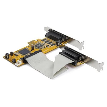 StarTech 8-Port PCI Express RS232 Serial Adapter Card, PCIe RS232 Serial Card, 16C1050 UART, Low Profile Serial DB9 Controller/Expansion Card, 15kV