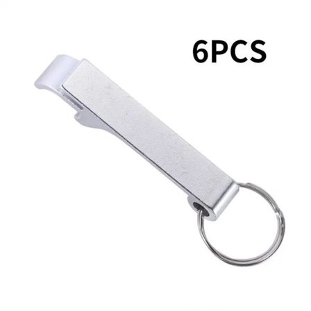 Högkvalitativ 6-pack portabel ölflasköppnare nyckelring