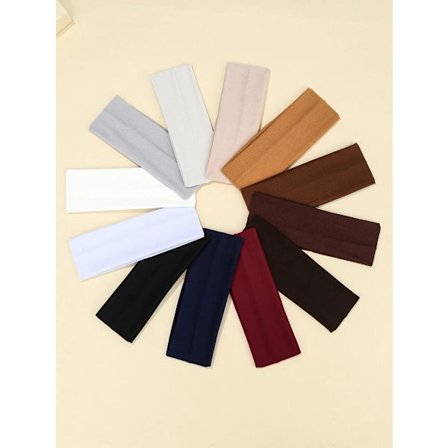 1 Stretch Hårband i polyester, ca 6x20 cm, nr 10 Svart