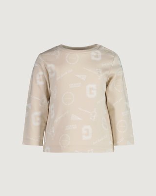 GANT - Langermet topp med all-over-print soft oat