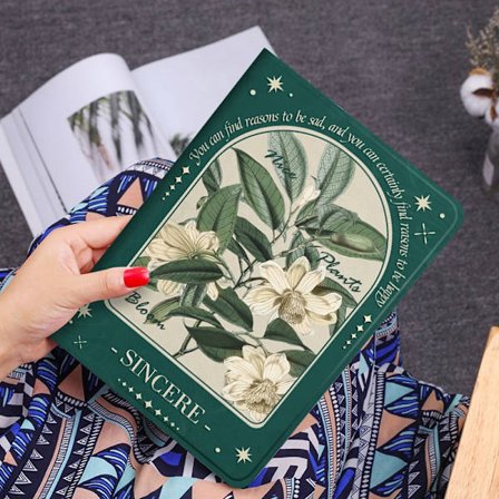 Stilrent skal för iPad Pro 2024 11" Retro Jasminblomma Silikonrem