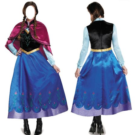 Anna Kostymer För Vuxen Maskeradklänning Prinsessan Anna Klänning Cosplaydräkter