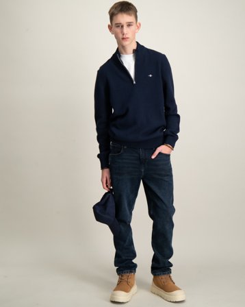 GANT CASUAL COTTON HALF ZIP Blå Genser Gutt - Kids Brand Store