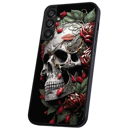 Samsung Galaxy S25 - Skal/Mobilskal Skull Roses
