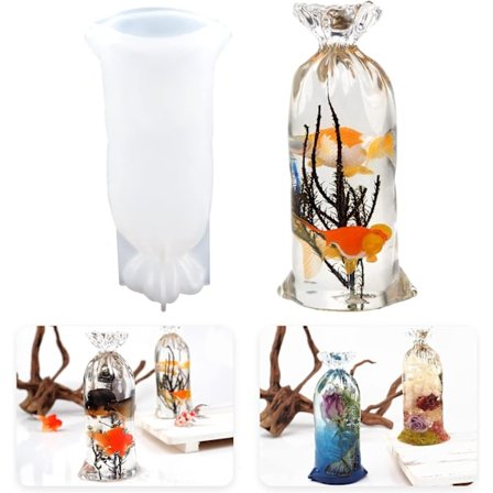 Lyckobagsformar i Resin, Silikonformar för Resin Gjutning, Resinformar i Silikon för DIY Lyckobags Bord Heminredning