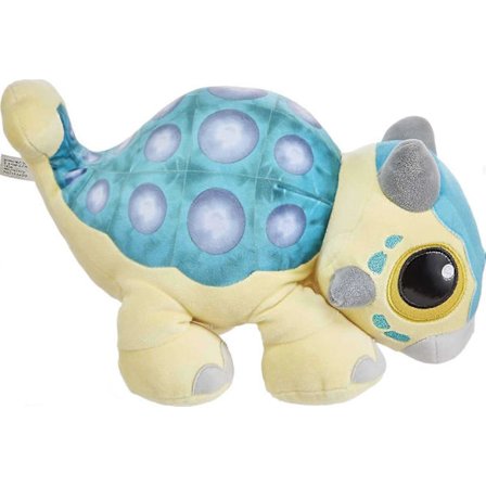 Jurassic World: Camp Cretaceous Plys Baby Dinosaur Bumpy med Lyd, 38 cm Blød Ankylosaurus-bamse med Vægt i Fødderne
