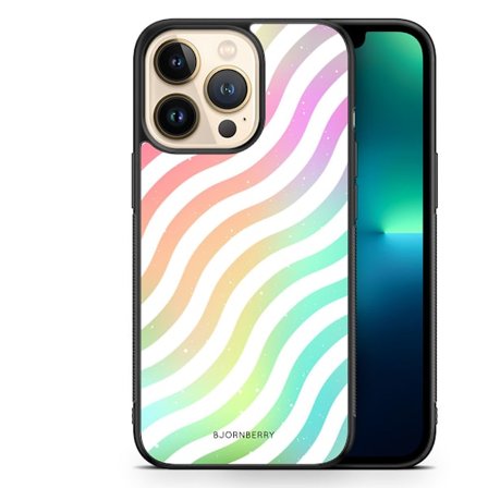 Bjornberry Skal iPhone 13 Pro - Vågig Regnbåge