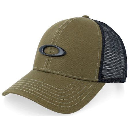 Oakley - Groen trucker Cap - Ellipse Hat Black/Army Green Trucker @ Hatstore