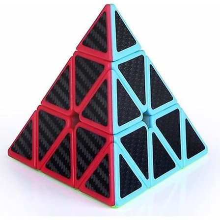 Goodzaz Pyramid Speed Cube, 3x3x3 Qiming Pyramid Speed Cube Triangelkub Pussel Magisk Kub (Kolfiber)