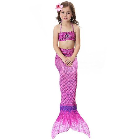 Børns Piger Mermaid Hale Badetøj Bikini Sæt Badetøj Svømning Kostume Badetøj