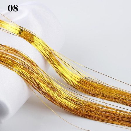 100 säiet hiustenpidennystä Hius Tinsel Bling Silk 08