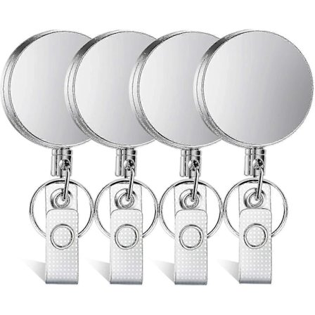 Avaimenperä, jossa jatkettava teräsvaijeri, 4 kpl metallinen henkilökortti-jojo, sisäänvedettävä merkkipidike-avainrulla, avainjojo jatkettava 