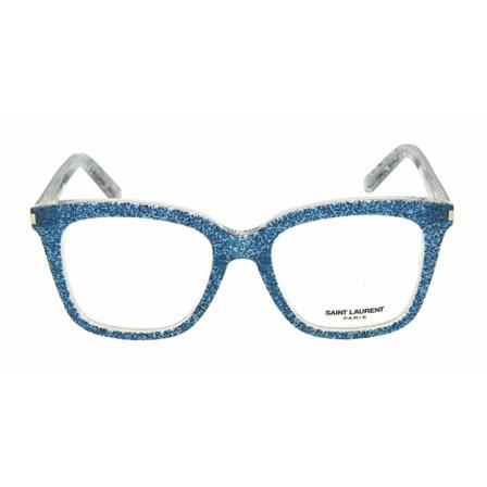 Saint Laurent, Wayfarer-Style Optical Gles Blauw, Dames, Maat:ONE Size