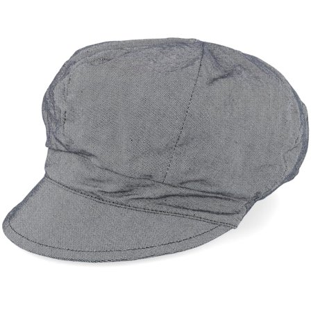 Seeberger - Preto vega Boné - Chambray Fabric Cap Black Vega Cap @ Hatstore