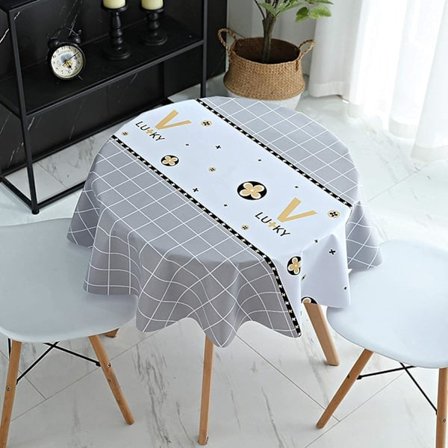 Vattentät vaxduk rund bordsduk PVC 120 cm Ecol