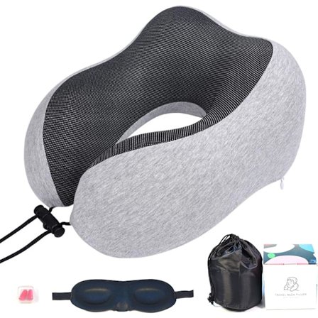 Komfort Minnesskum Resepudde Resekit Med Ögonmasker och e