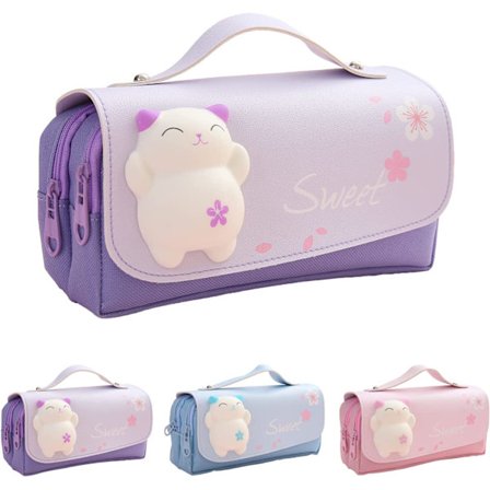 Lilla bjørn multi-rom blyantveske - stor kapasitet - for