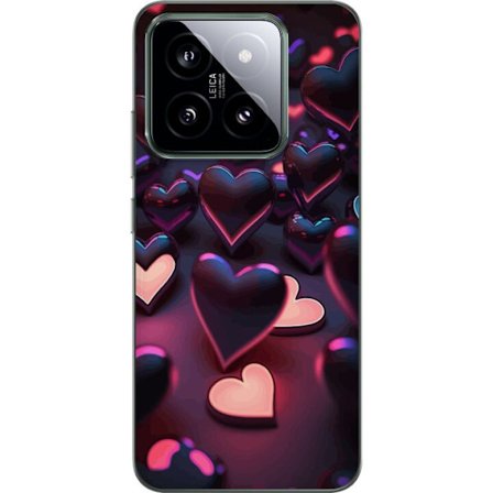 Kompatibel Mobilcover til Xiaomi Xiaomi 14 Midnatshjerter