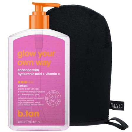 B.tan Glow Your Own Way Self-Tanning Gel + Glove