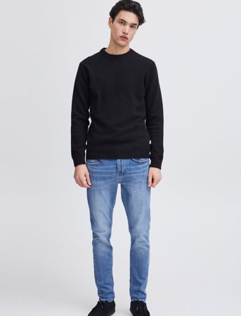 Casual Friday Cfkarl Lambswool Crew Neck Kni - Black - XXXL