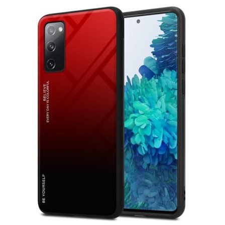 Fodral till Samsung Galaxy S20 FE Skal i RÖD - SVART Fodral Skyddsskydd tvåfärgad TPU