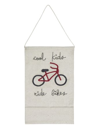 Lorena Canals Wall Pocket Hanger Cool Kids Ride Bikes - Multi/patterned - 45X70CM