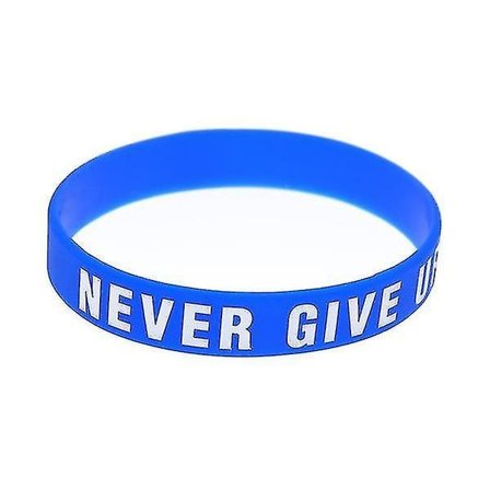 "never Give Up"motivational Silicone Bracelets Rubber Band Sports Wristbands