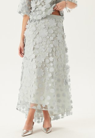 Ida Sjöstedt - Carrie Skirt - Pearl Blue - Kläder - - Bubbleroom