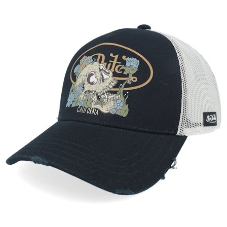 Von Dutch - Black trucker Czapka Z Daszkiem - Screen Print White/Black A-Frame Trucker @ Hatstore
